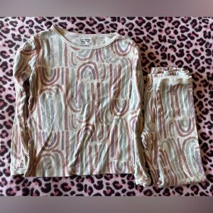 Cat & Jack Kids Pajama Set in Cream and Pink Pattern